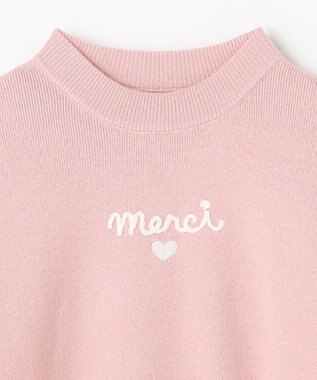 ANY KIDS 肩フリル しあわせタッチニット ピンク