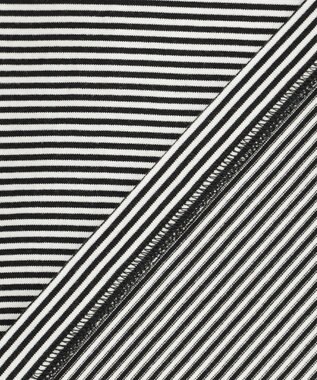 23区 【洗える】アンカーロゴプリント 半袖 Tシャツ ブラック×ホワイトボーダー