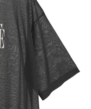 earth music&ecology 【接触冷感】ロゴ刺繍シアープルオーバ Charcoal Gray