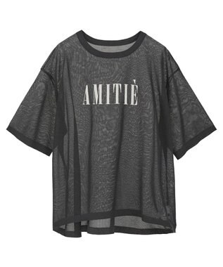 earth music&ecology 【接触冷感】ロゴ刺繍シアープルオーバ Charcoal Gray