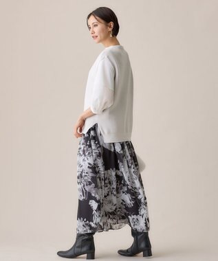 自由区 L 【WEB限定・洗える】コットンストレッチホールガーメントニット ベスト ベージュ系