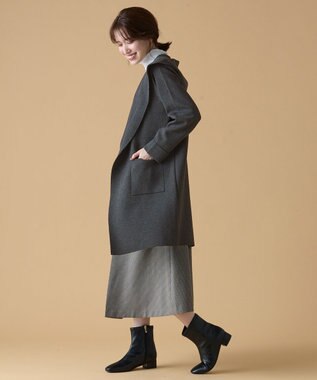 ANY 【洗濯機可】フーディーコーディガン チャコール