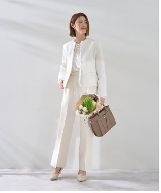 YECCA VECCA サイドベルテッドハイウエストパンツ Navy