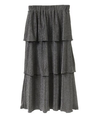 AMERICAN HOLIC ラメカットティアードスカート Gray