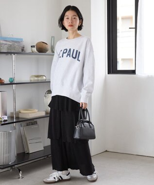 AMERICAN HOLIC ラメカットティアードスカート Black