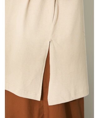 CRAFT STANDARD BOUTIQUE ヴィンテージ風天竺 ショルダーギャザーチュニック Gray Beige