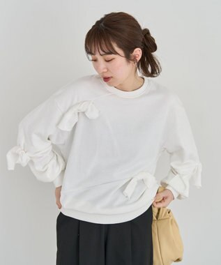 Green Parks ・ＳＵＧＡＲ　ＳＰＯＯＮ　リボンスウェット Off White