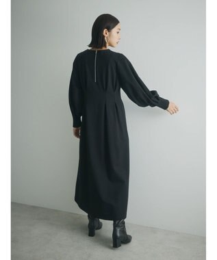 Green Parks armonia．ウエストタックポンチワンピース Black