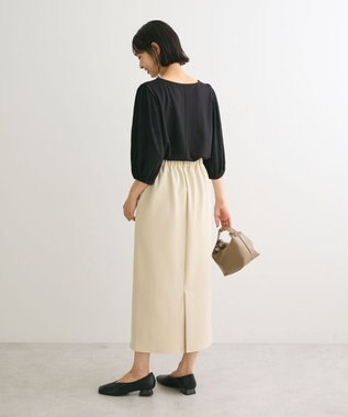 Green Parks 袖表面ドッキングカットプルオーバー Black