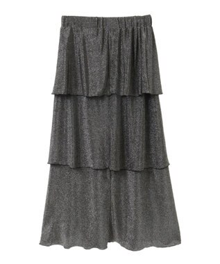 AMERICAN HOLIC ラメカットティアードスカート Gray