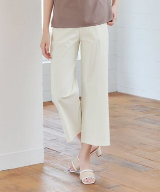 Tiaclasse 【日本製・洗える・接触冷感・吸水速乾・UVカット】サーラドライ・ワイドパンツ オフホワイト