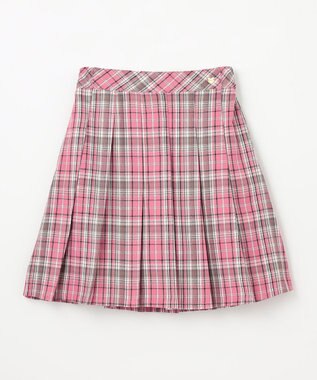 ANY KIDS ラメチェックプリーツスカパン ピンク系