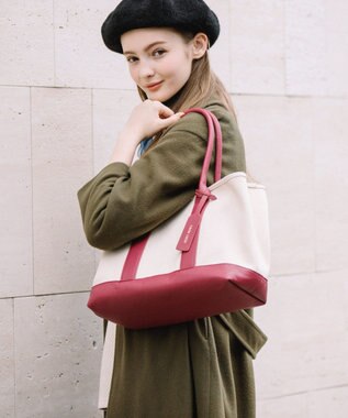 UNBILLION cachecache パーテーションキャンバストートバッグL