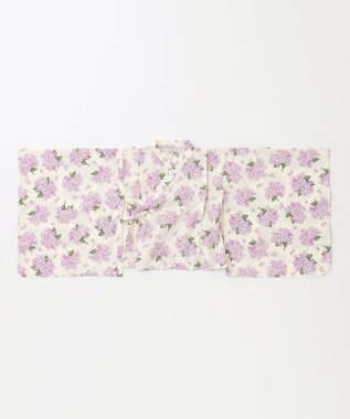 ANY KIDS ロング丈 浴衣 セット オフホワイト×アジサイ