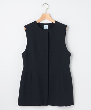 組曲 L 【KUMIKYOKU NAVY】コンフォータブルドレープ ジレ ネイビー系