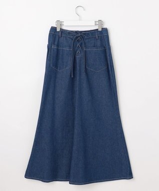 Feroux レースアップマーメイド スカート ネイビー系