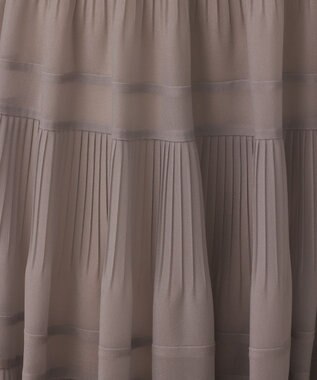 GRACE CONTINENTAL プリーツティアードスカート ベージュ