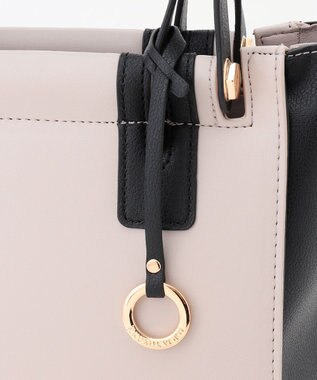 組曲 2WAYハンドルスクエアトート バッグ アイスグレー系1