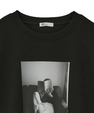 CRAFT STANDARD BOUTIQUE フォトプリントダンボールプルオーバー Black