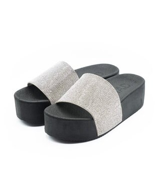 APOM ラインストーンリカバリーサンダル シルバー