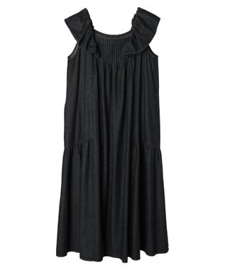 Green Parks ■ＥＳＣＡＲ　デニムピンタックワンピース Black