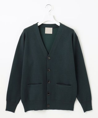 UNFILO MENS MOVE TEX Vネックカーディガン ピーコックグリーン系