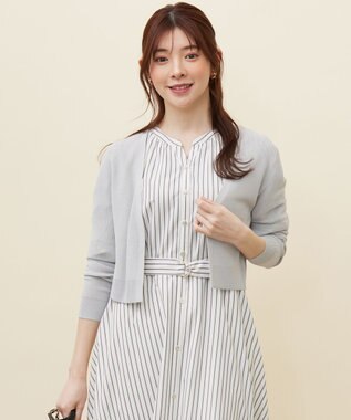 ANY SIS 【接触冷感・UVケア】ショートレングス畔 カーディガン ミント