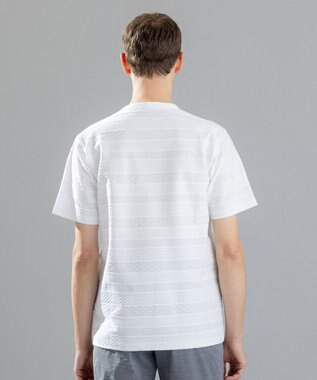 JOSEPH HOMME ジャガードボーダー　クルーネックTシャツ ホワイト系3