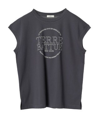 earth music&ecology ＴＥＲＲＥ　ＢＡＴＴＵＥ　フレンチＴ Charcoal Gray