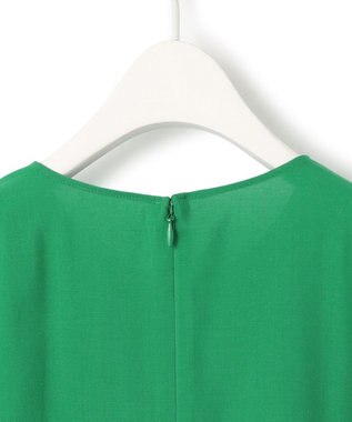 ICB L 【接触冷感・UVカット・洗える】 T/Rドライリネン ワンピース グリーン系