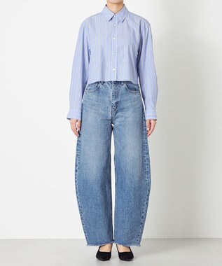 NAVE 【Nave】タイプライター クロップドシャツ ストライプ系