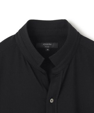 JOSEPH HOMME コンフォートクリアギンガム　ウイングカラーシャツ ブラック系