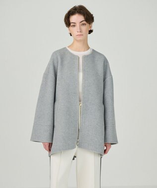 GRACE CONTINENTAL フードストールリバーコート グレー