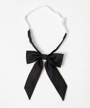 WEGO 【SCHOOLITEM】セミロングスクールリボン ブラック