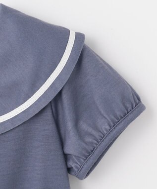 ANY KIDS 接触冷感セーラーカラーTシャツ ブルー