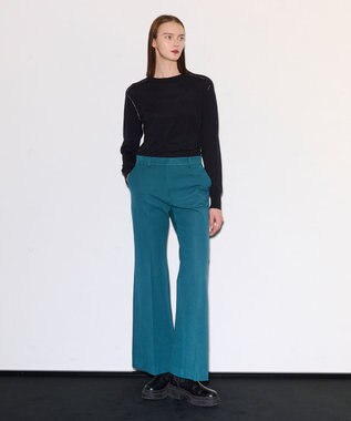 JOSEPH ギャバジンストレッチ　フィットフレアートラウザーズ Dark Teal