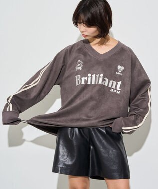 WEGO 【ユニセックス着用ITEM】フェイクスウェードグラフィックプルオーバー