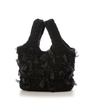 UNBILLION カカトゥ kakatoo / リボンモヘアクロッシェバッグ ブラック