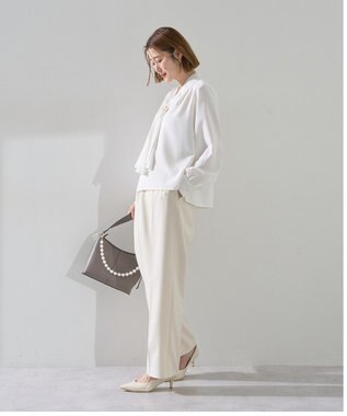 YECCA VECCA サイドベルテッドハイウエストパンツ Navy