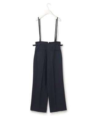 ICB 【2WAY・WEB限定・洗える】シルフィルダブルクロス サスペンダーパンツ ネイビー系