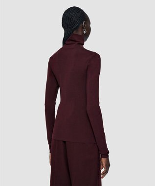 JOSEPH 【洗える】シルクストレッチハイネックトップ Maraschino