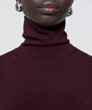 JOSEPH 【洗える】シルクストレッチハイネックトップ Maraschino