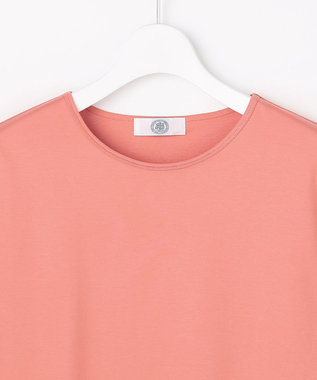 J.PRESS LADIES 【一枚で着映え】コットンスムース レース カットソー サーモン系