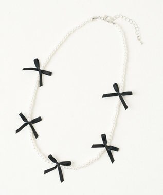 WEGO Lビーズサテンリボンネックレス 柄2