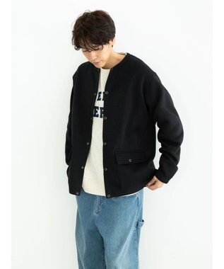 CRAFT STANDARD BOUTIQUE ニットフリースカーディガン Black
