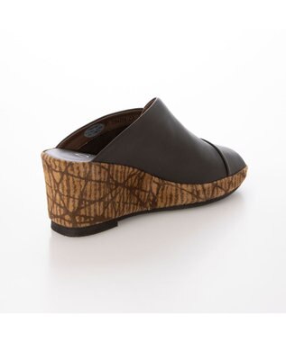 MODE ET JACOMO <D'ICI>パッチワーク厚底サンダル ダークブラウンコンビ