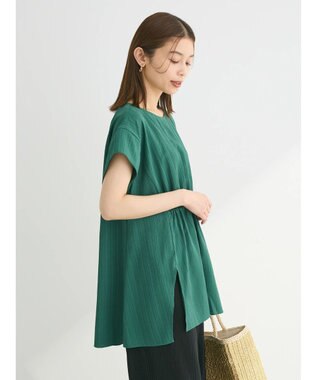 Green Parks 変形ストライプジャガードチュニック Green