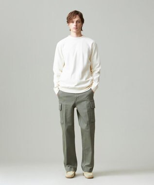 J.PRESS MEN 【J.PRESS PREMIUM JERSEY】クルーネック トレーナー ホワイト系