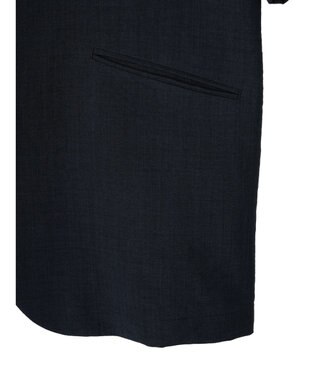 earth music&ecology リネンライク５分袖ジャケット Navy