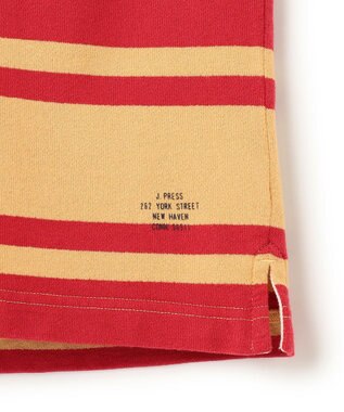 J.PRESS MEN ソフトタッチコットンマルチボーダー ラガーポロシャツ レッド系7